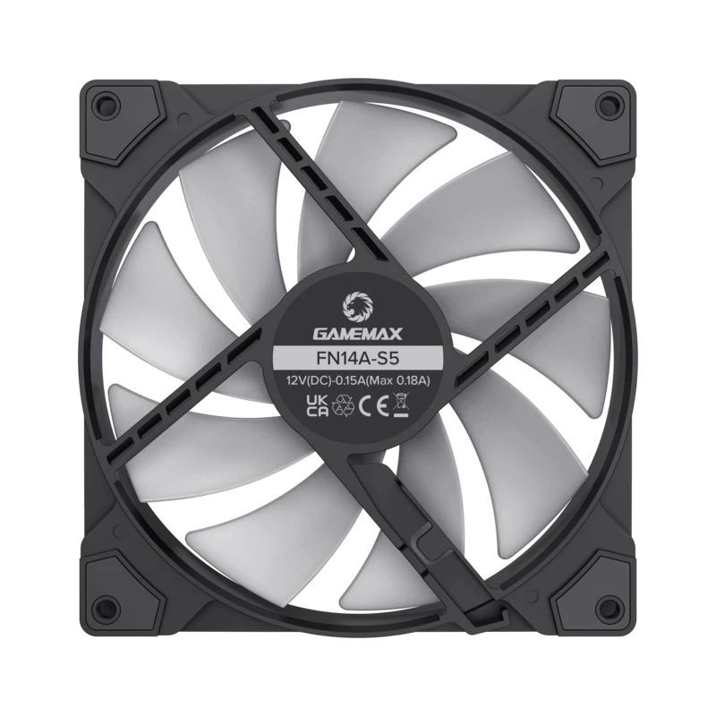 Ventilator pc gamemax fn14a-s5, 140 mm 3