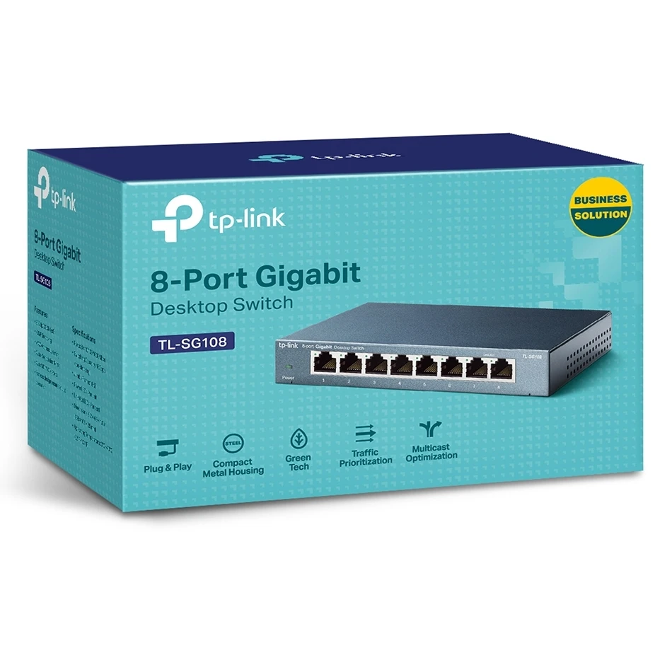 Switch de rețea tp-link tl-sg108, 8x 10/100/1000 mbps 4
