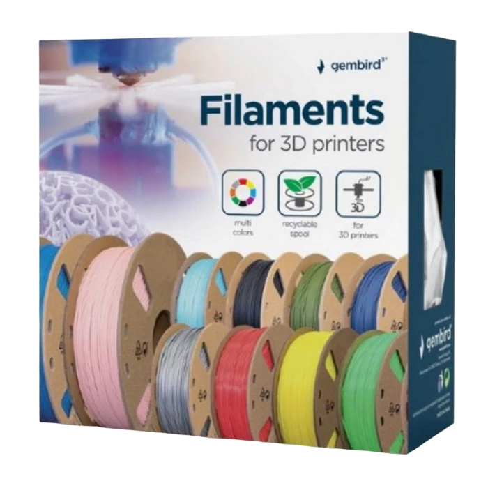 Filament pentru imprimantă 3d gembird 3dp-pla-01-mto, pla, orange mată, 1.75 mm, 1kg 2
