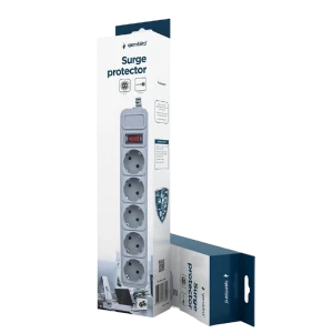 Сетевой фильтр gembird gmb spg3-b-6c, 5 розеток, 1,8 м, белый Thumbnail 5