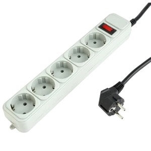 Prelungitor electric gembird gmb spg3-b-6c, 5 prize, 1,8 m, alb