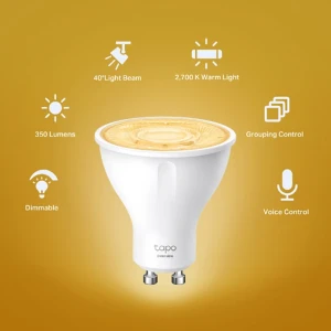 Bec cu led tp-link tapo l610, gu10, alb Thumbnail 2