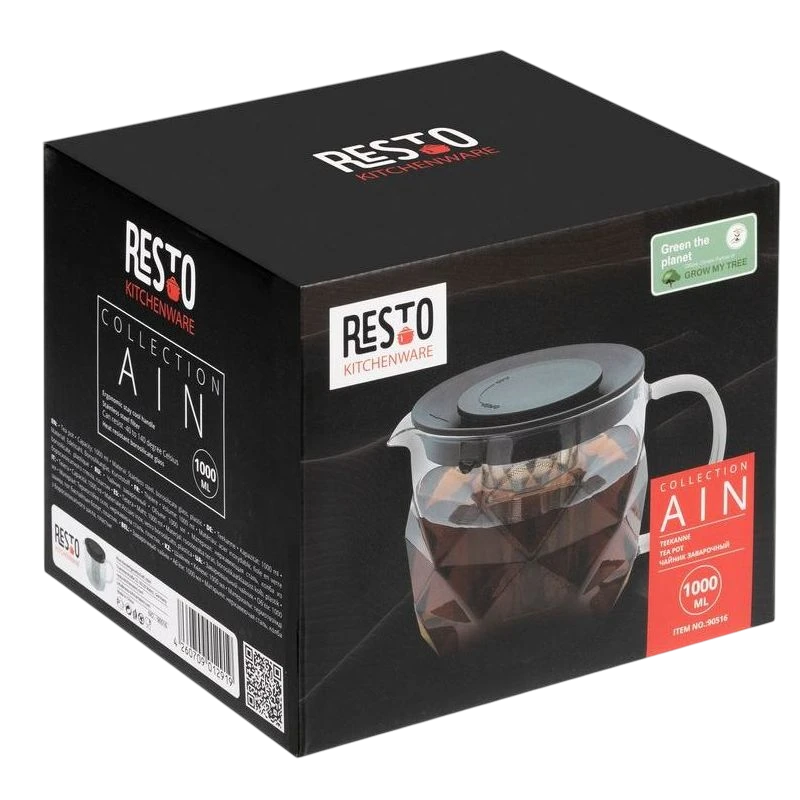 Ceainic cu infuzor resto 90516, 1l, negru 10