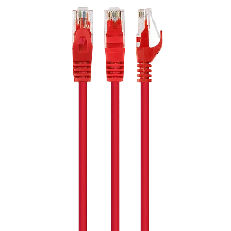 Патч-корд cablexpert pp6u-0.5m/r, cat6 utp, 0,5м, красный 5