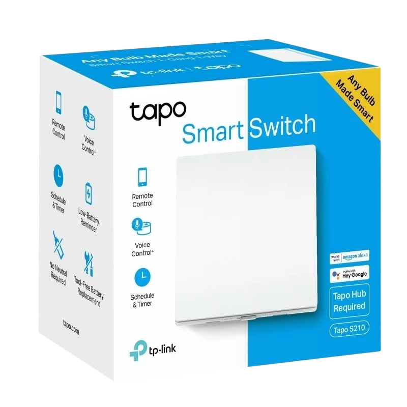 Comutator inteligent de lumină tp-link tapo s210, alb 14