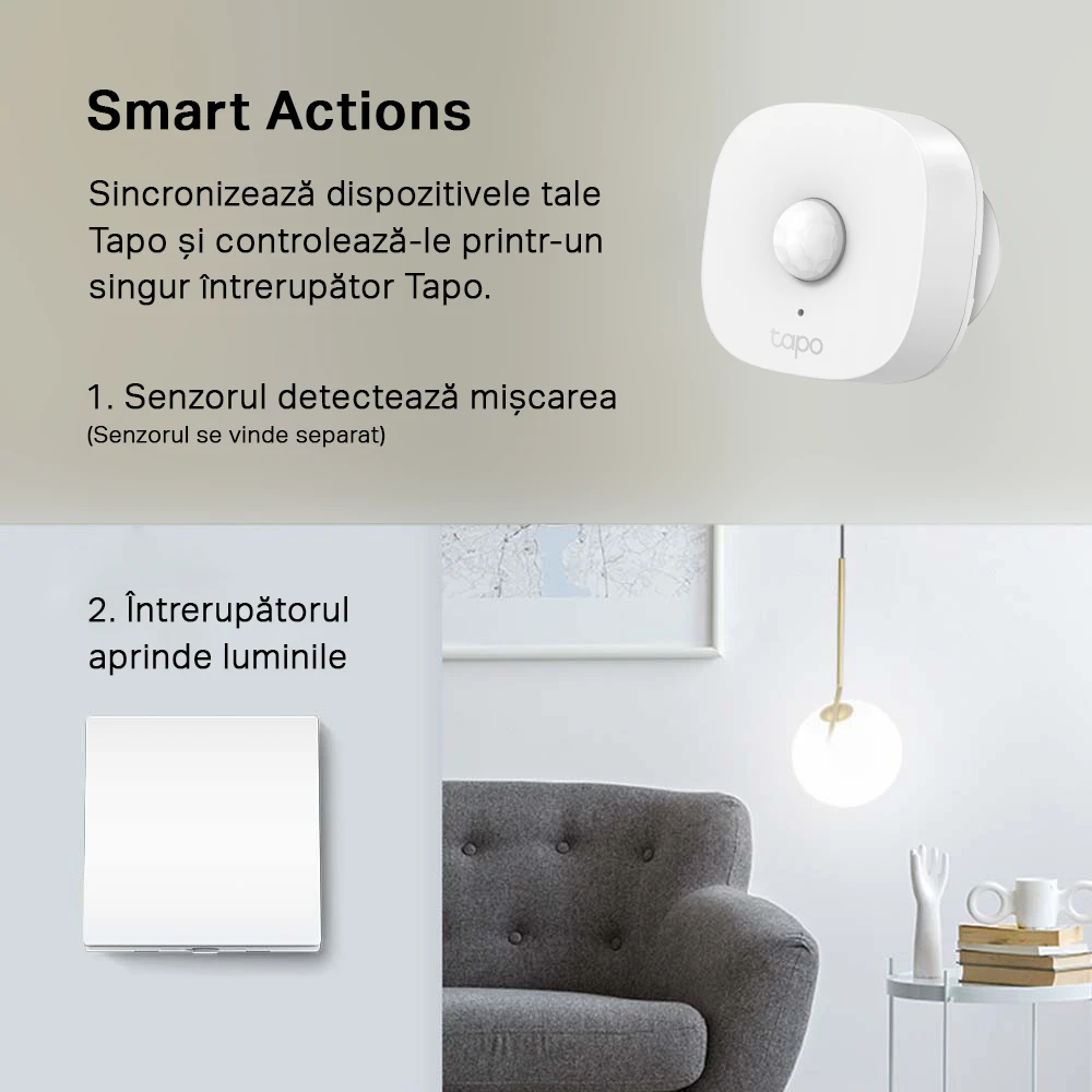 Comutator inteligent de lumină tp-link tapo s210, alb 13