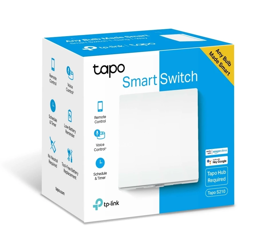 Comutator inteligent de lumină tp-link tapo s210, alb 8