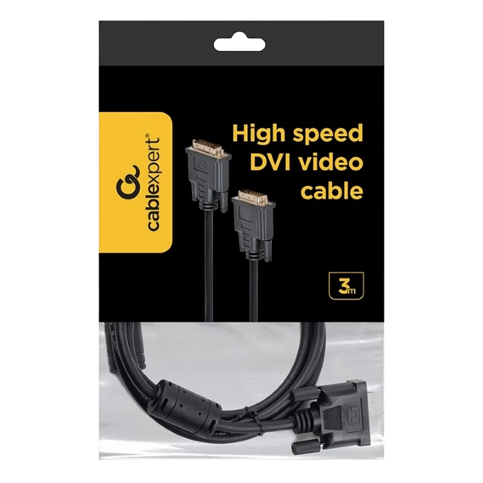 Видеокабель cablexpert cc-dvi2-bk-10, dvi-d (m) - dvi-d (m), 3м, чёрный 10