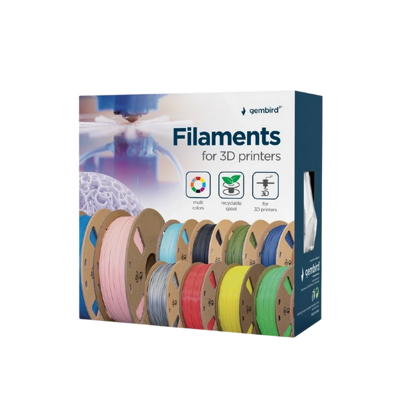 Filament pentru imprimantă 3d gembird 3dp-pla-fl-01-w, pla, alb, 1.75 mm, 1kg 2