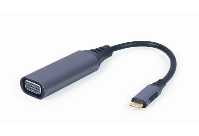 Adaptor video cablexpert a-usb3c-vga-01, usb type-c (m) - vga d-sub (f), 0,15m, gri 4