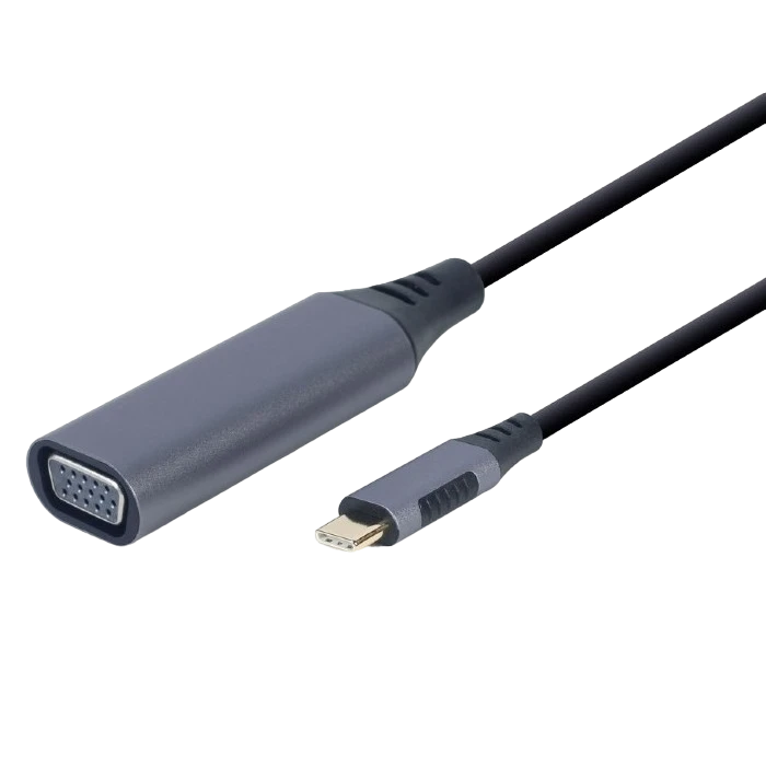Adaptor video cablexpert a-usb3c-vga-01, usb type-c (m) - vga d-sub (f), 0,15m, gri 5