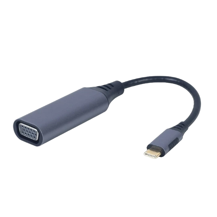 Adaptor video cablexpert a-usb3c-vga-01, usb type-c (m) - vga d-sub (f), 0,15m, gri 7
