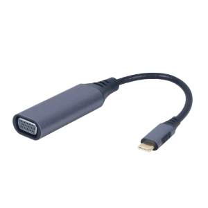 Adaptor video cablexpert a-usb3c-vga-01, usb type-c (m) - vga d-sub (f), 0,15m, gri