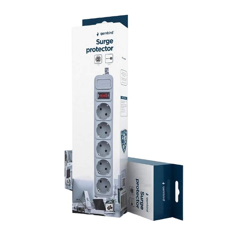 Сетевой фильтр gembird gmb spg6-b-10c, 6 розеток, 3 м, белый 2