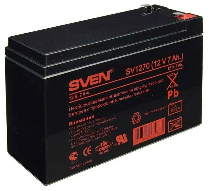 Acumulator ups sven sv-0222007, 12v, 7а•h 7