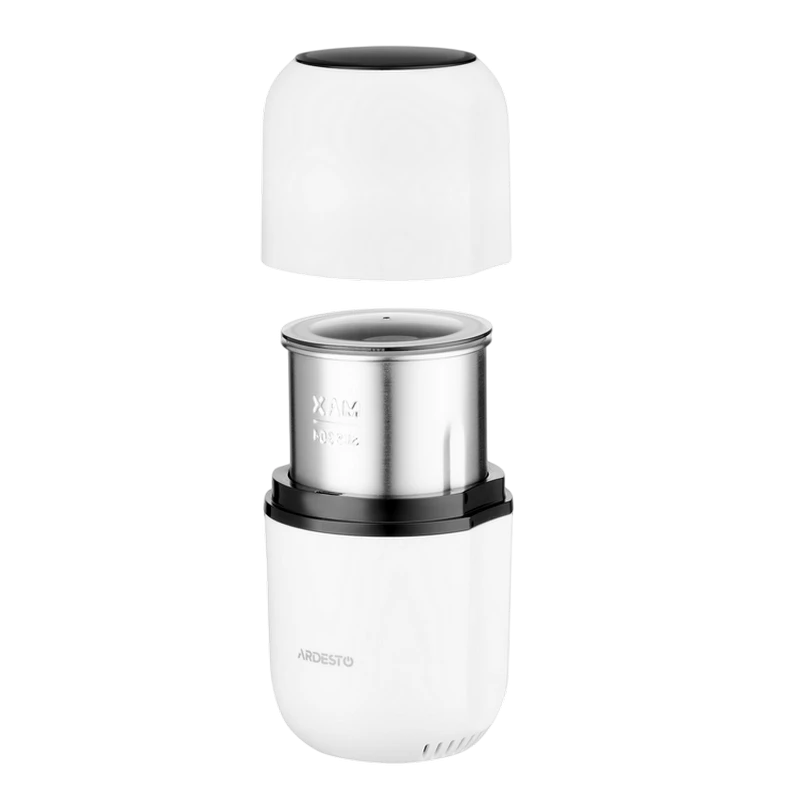 Кофемолка ardesto kgc-1508w, белый 4
