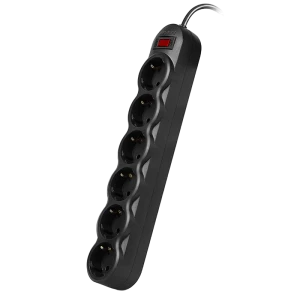Prelungitor electric sven sf-06e, 6 prize, 1,8m, negru Thumbnail 4