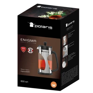 Cafetiera french press polaris enigma-600fp, 0,6l, negru | inox Thumbnail 3
