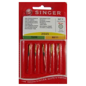 Набор швейных игл singer 53001017 nr 70/80, 5 шт