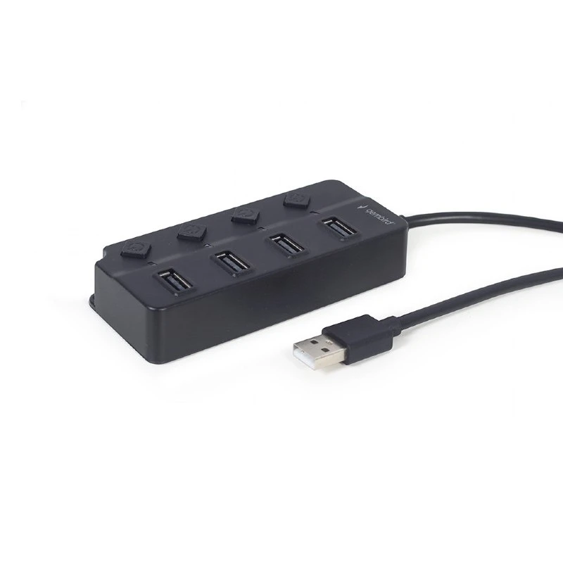 Usb-концентратор gembird uhb-u2p4p-01, чёрный 11