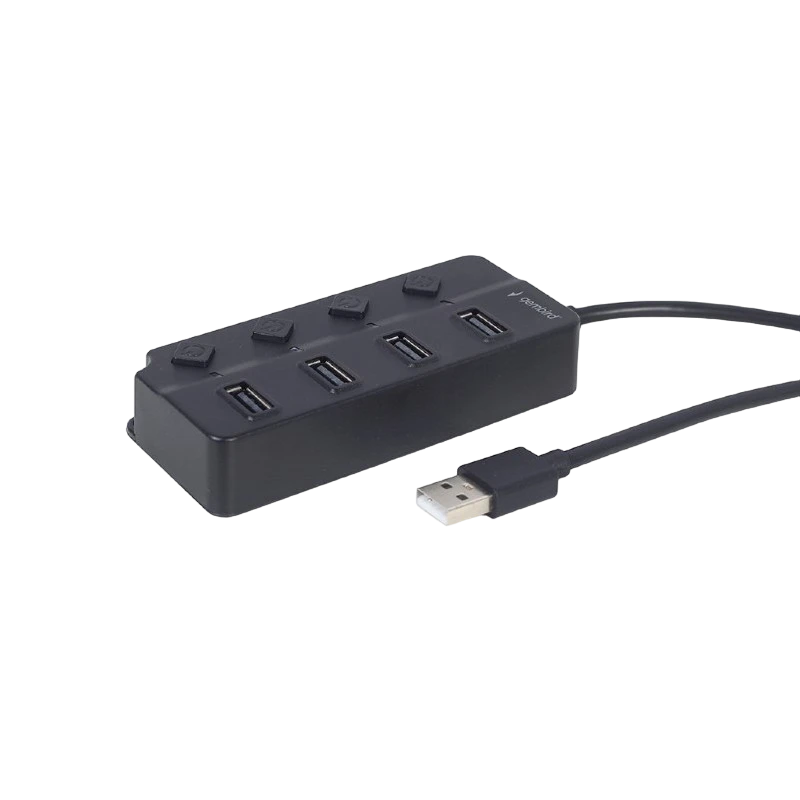 Usb-концентратор gembird uhb-u2p4p-01, чёрный 9
