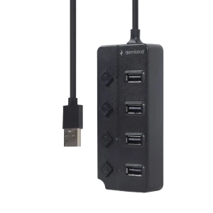 Usb-концентратор gembird uhb-u2p4p-01, чёрный Thumbnail 5