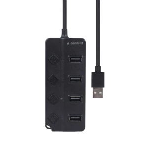 Usb-концентратор gembird uhb-u2p4p-01, чёрный Thumbnail 7