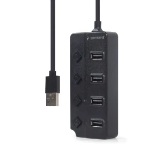 Usb-концентратор gembird uhb-u2p4p-01, чёрный Thumbnail 4