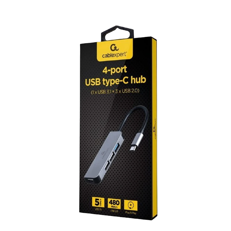 Adaptor hub gembird uhb-cm-u3p1u2p3-01, argintiu 3