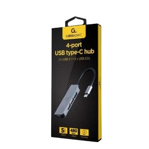 Adaptor hub gembird uhb-cm-u3p1u2p3-01, argintiu Thumbnail 3