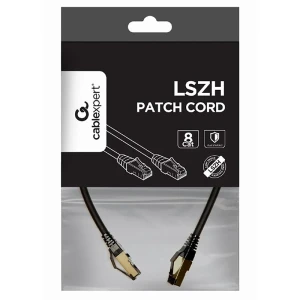 Patch cord cablexpert pp8-lszhcu-bk-1m, cat8 s/ftp, 1m, negru Thumbnail 3