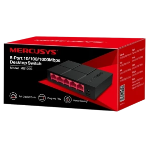 Сетевой коммутатор mercusys ms105g, 5x 10/100/1000 мбит/с