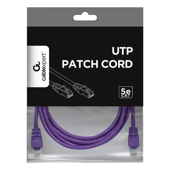 Патч-корд cablexpert pp12-1m/v, cat5e utp, 1м, фиолетовый 4