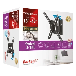 Suport tv de perete  barkan 2200, negru Thumbnail 9