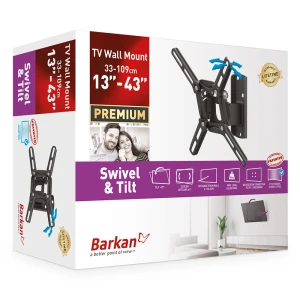 Suport tv de perete  barkan 2200, negru Thumbnail 2