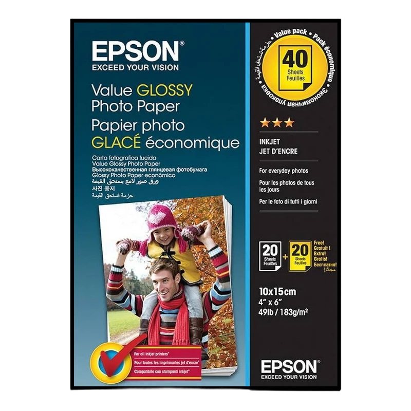Hârtie fotografică epson value glossy, 10x15 cm 2