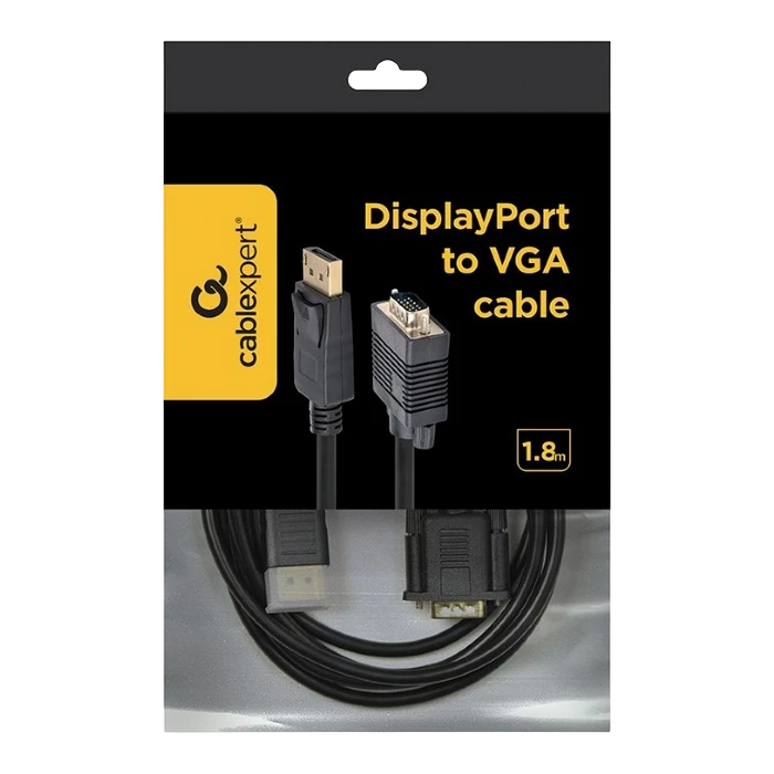 Видео кабель cablexpert ccp-dpm-vgam-6, displayport (m) - vga d-sub (m), 1,8м, чёрный 6