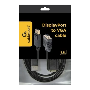 Видео кабель cablexpert ccp-dpm-vgam-6, displayport (m) - vga d-sub (m), 1,8м, чёрный Thumbnail 6