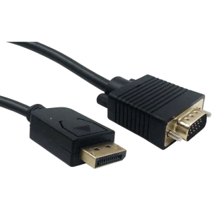 Видео кабель cablexpert ccp-dpm-vgam-6, displayport (m) - vga d-sub (m), 1,8м, чёрный Thumbnail 2