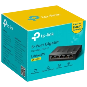 .5-port 10/100/1000mbps switch tp-link litewave "ls1005g", plastic case Thumbnail 2