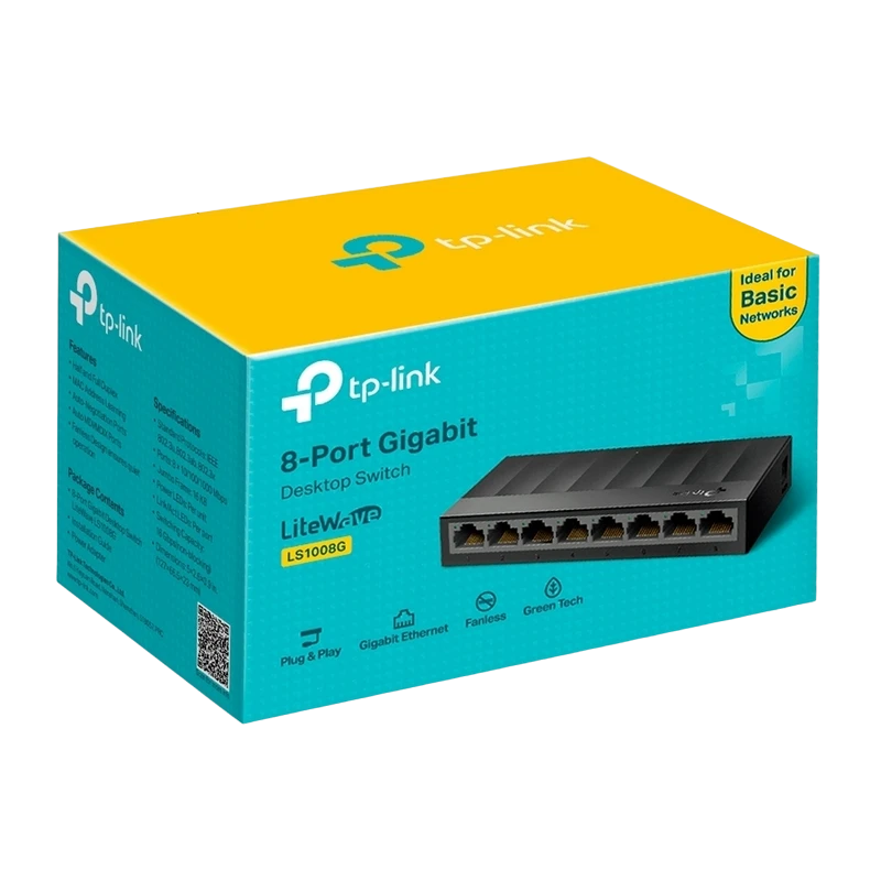 Сетевой коммутатор tp-link ls1008g, 8x 10/100/1000 мбит/с 2