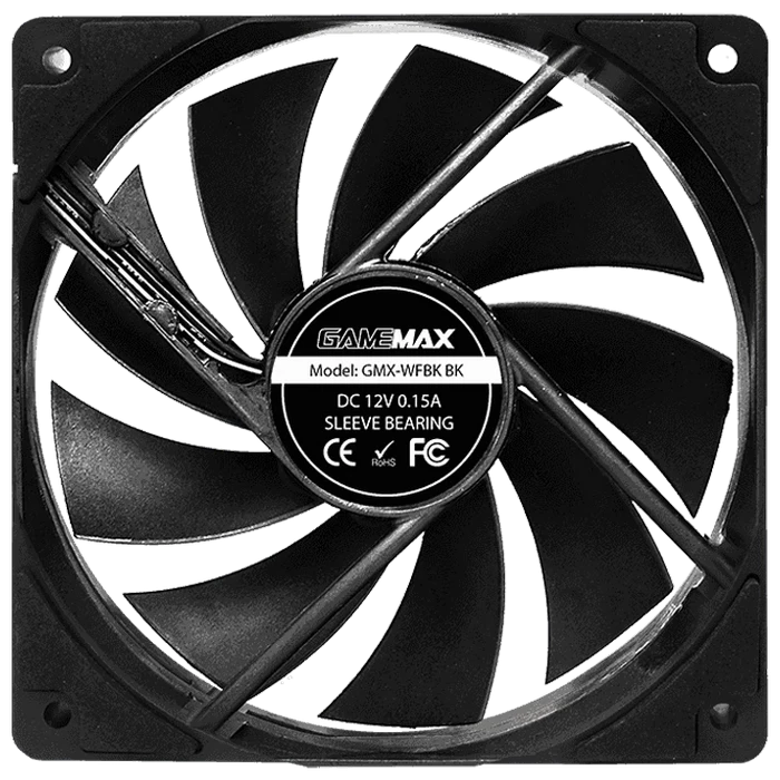 Ventilator pc gamemax gmx-wfbk bk, 120 mm 2