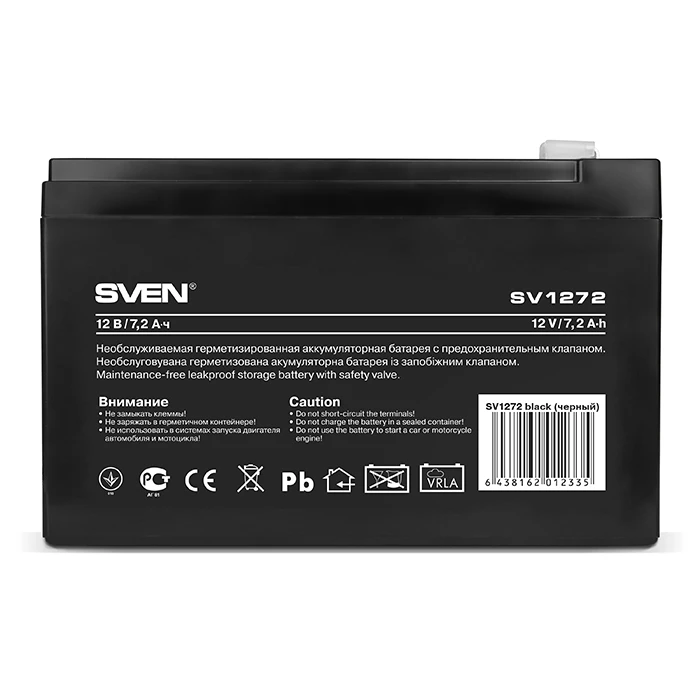 Аккумулятор для резервного питания sven sv-012335, 12в 7,2 2