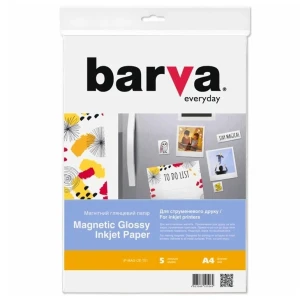Фото бумага barva magnetic glossy inkjet, a4