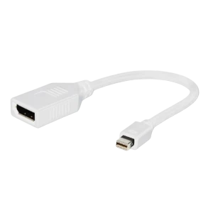 Adaptor video cablexpert a-mdpm-dpf-001-w, minidp (m) - displayport (f), 0,15m, alb