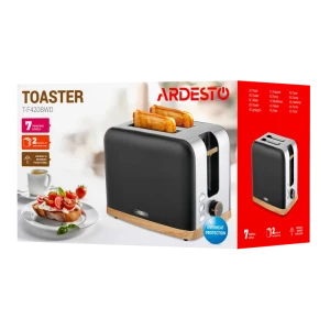 Toaster ardesto t-f420bwd, negru | oțel inoxidabil Thumbnail 3