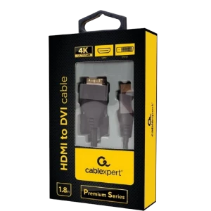 Adaptor video cablexpert cc-hdmi-dvi-4k-6, hdmi (m) - dvi-i (m), 1,8m, negru Thumbnail 3