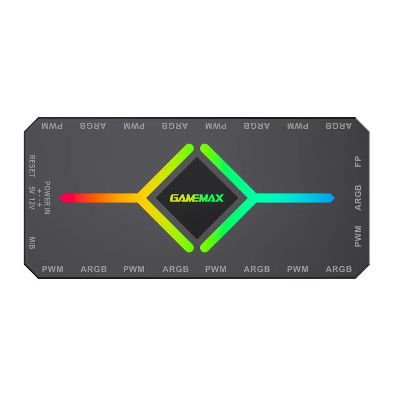 Концентратор вентилятора gamemax v4.0 argb+pwm controller (v4.0), чёрный 2