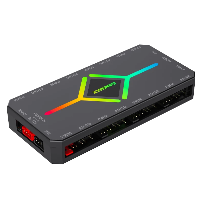 Концентратор вентилятора gamemax v4.0 argb+pwm controller (v4.0), чёрный 5