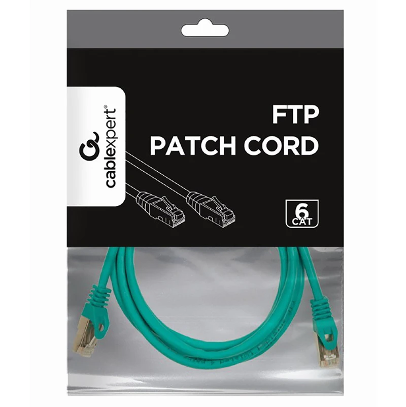 Патч-корд cablexpert pp6-3m/g, cat6 ftp , 3м, зелёный 4